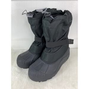 Columbia Powderbug Plus II Youth Size 6 Black Winter Snow Boots BY1326-012